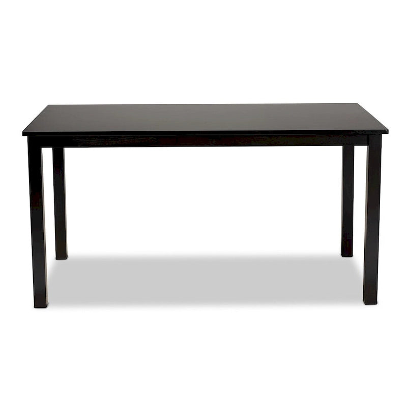 Table à manger en bois finition expresso Eveline, style moderne et contemporain