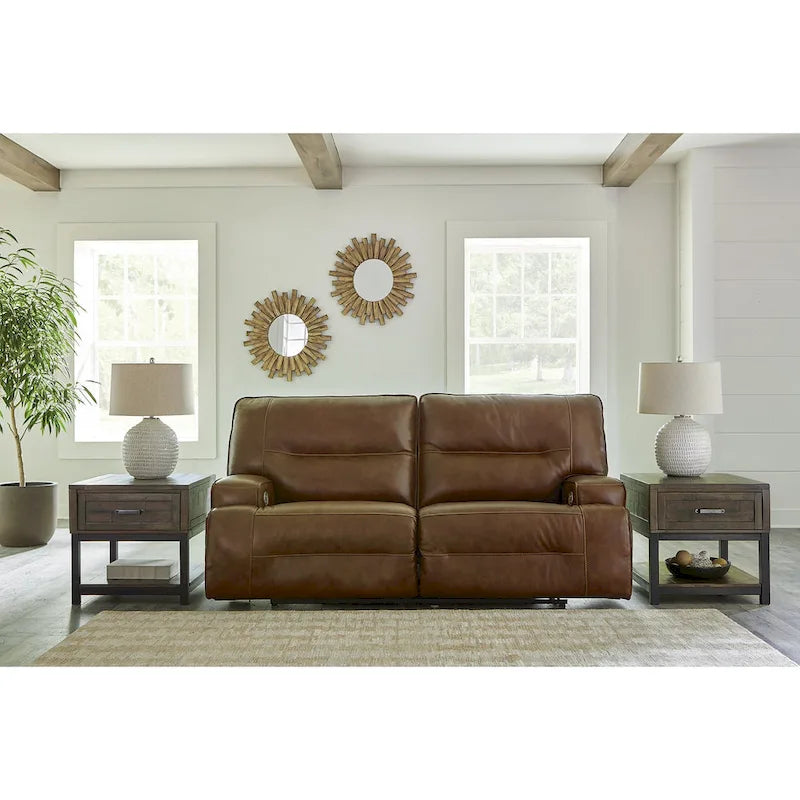 Signature Design by Ashley Francesca Auburn 2 Seat Power Reclining Sofa with Adjustable Headrest - 84W x 41D x 42H