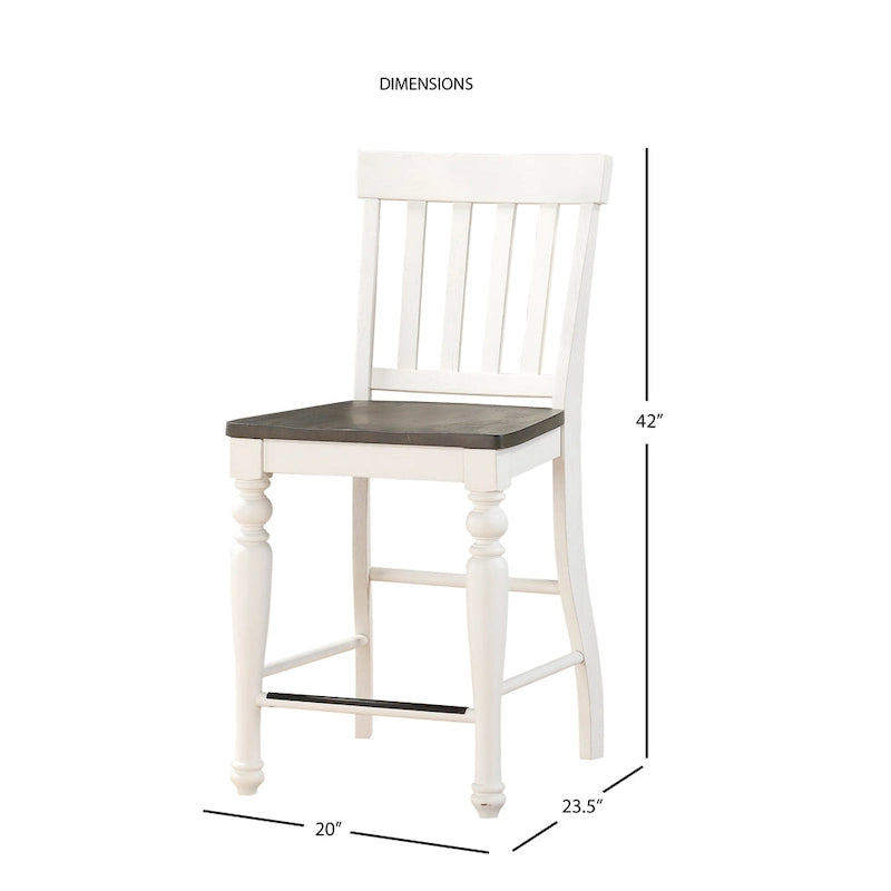 Steve Silver Jillian Two-tone Counter Height Drop Leaf 7-Piece Dining Set