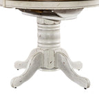 Ensemble table à piédestal Carolina Crossing en miel antique et blanc