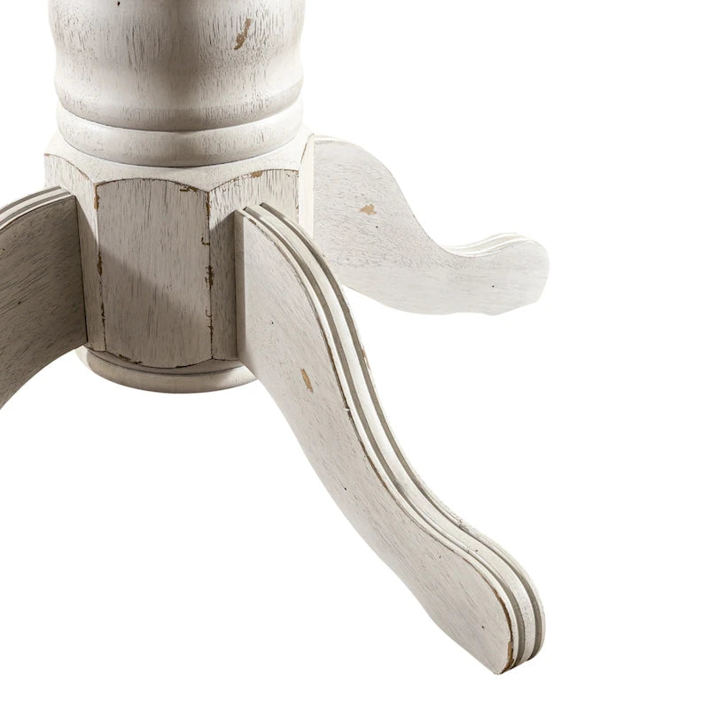 Ensemble table à piédestal Carolina Crossing en miel antique et blanc