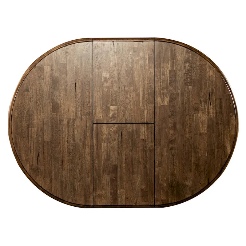 Ensemble table à piédestal Carolina Crossing en miel antique et blanc