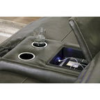 Center Line Dark Gray 7-Piece Power Reclining Sectional - 138.25W x 138.25D x 35H