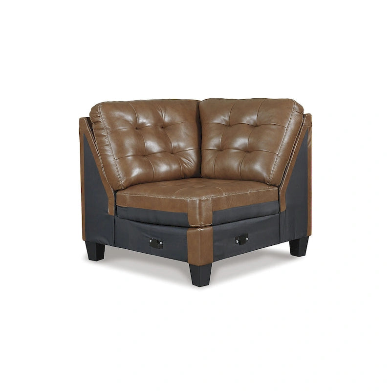 Canapé d'angle 3 places Signature Design by Ashley Baskove, marron - 100W x 100D x 39H