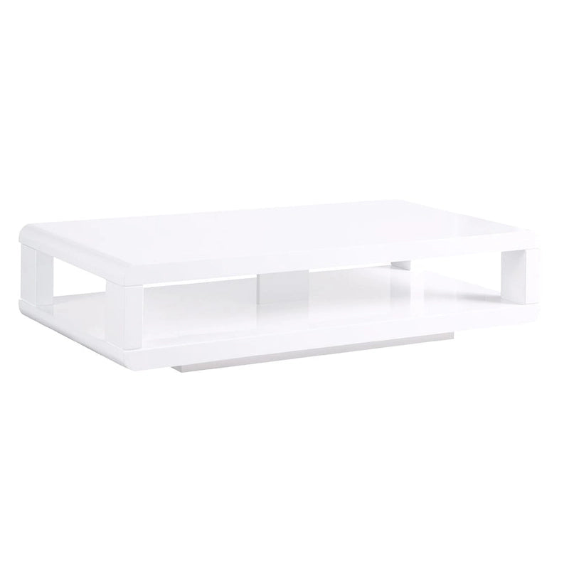 Table basse Artiva CASA 48 moderne laquée blanche brillante