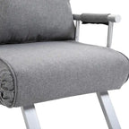 HOMCOM Small Futon Couch with Comfortable Fold Down Bed Surface for Guests, Adjustable Backrest Angles, & Stylish Design