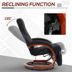 HOMCOM Manual Recliner Chair for Adults, Adjustable Swivel Recliner with Footrest