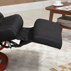 HOMCOM Manual Recliner Chair for Adults, Adjustable Swivel Recliner with Footrest