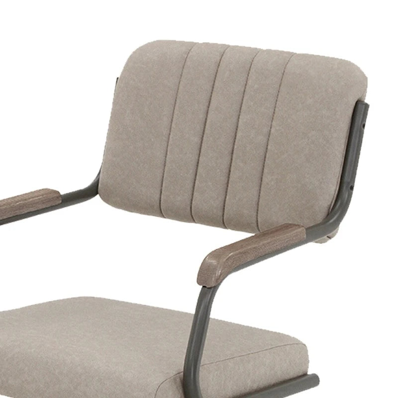 Chaises de salle à manger Chromcraft Douglas Caster en Gris Mer, finition grise (Lot de 2)