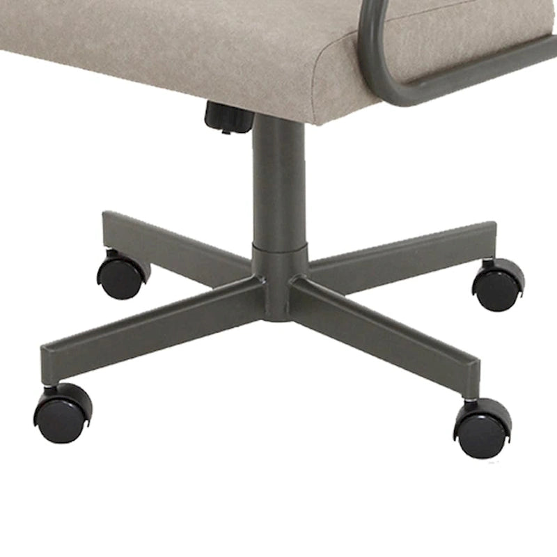 Chaises de salle à manger Chromcraft Douglas Caster en Gris Mer, finition grise (Lot de 2)