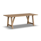 Trestle Brown Wood Dining Table - 82 x 30 x 38