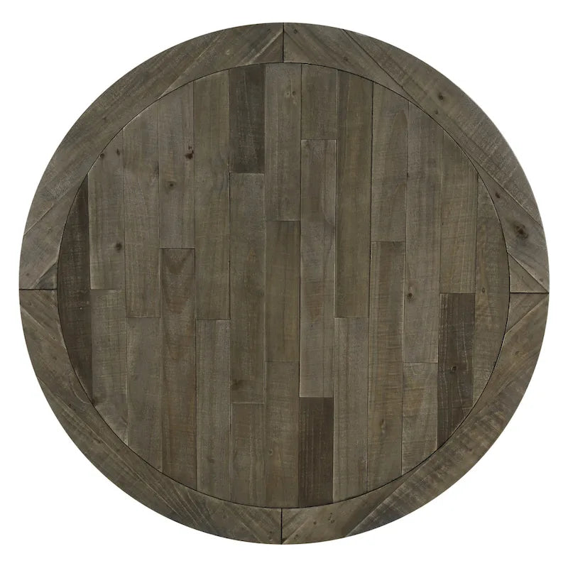 Table à manger ronde Roundhill Furniture Prato en bois bicolore bleu et marron