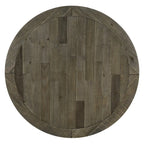 Table à manger ronde Roundhill Furniture Prato en bois bicolore bleu et marron