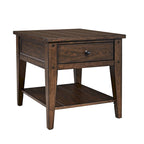 Table d'appoint Liberty Furniture Lake House en chêne brun rustique