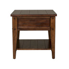 Table d'appoint Liberty Furniture Lake House en chêne brun rustique