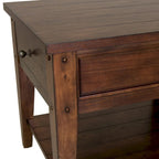 Table d'appoint Liberty Furniture Lake House en chêne brun rustique