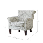 Madison Park Miri Fretwork Pattern Upholstered Tight Back Club Chair