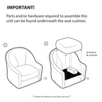 Madison Park Miri Fretwork Pattern Upholstered Tight Back Club Chair