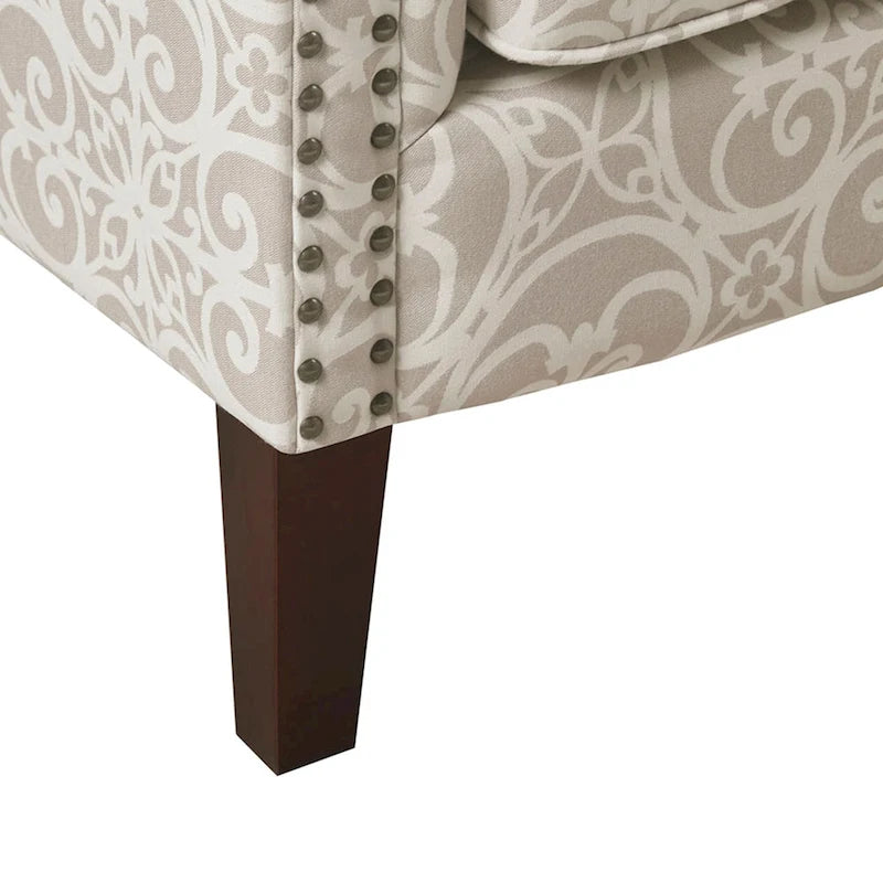 Madison Park Miri Fretwork Pattern Upholstered Tight Back Club Chair