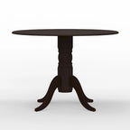 3-Piece Dining Set, 42 Round Drop-Leaf Table and X-Back Chairs