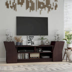 Meuble TV Tai Contemporary 71 po à 3 étagères ouvertes par Furniture of America