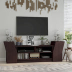 Meuble TV Tai Contemporary 71 po à 3 étagères ouvertes par Furniture of America