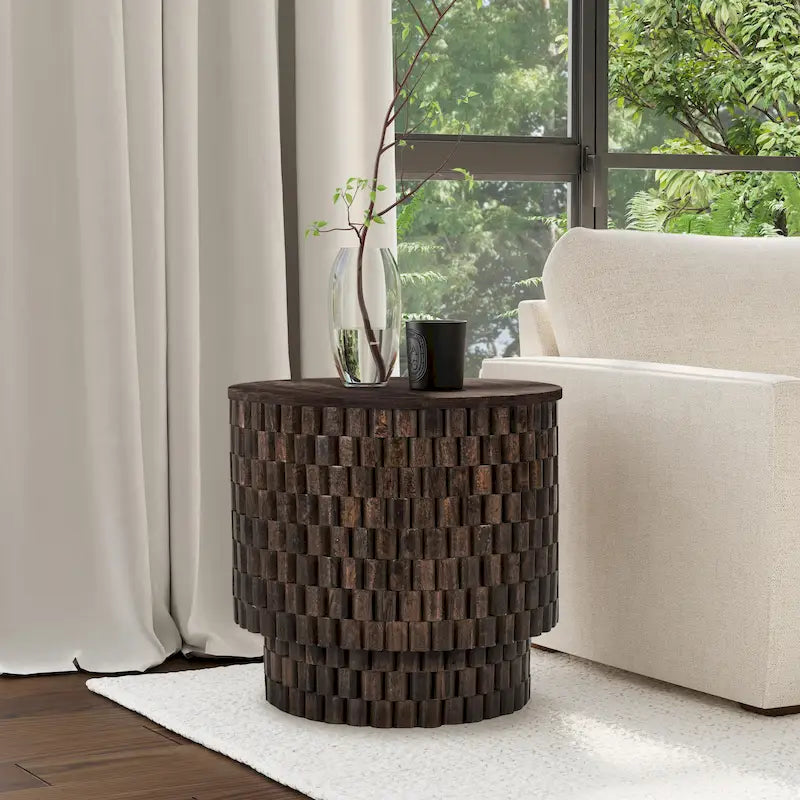 Table d'appoint ronde Classic Home Norwood 25 - 25Lx25Px23H