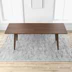 Table à manger rectangulaire Alessandra Mid-Century 86 po en noyer