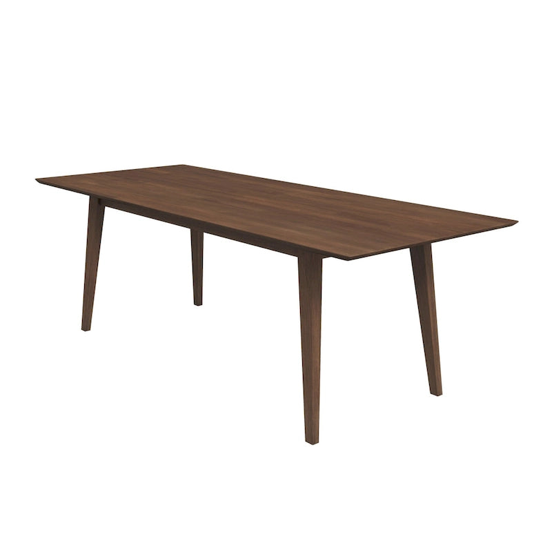 Table à manger rectangulaire Alessandra Mid-Century 86 po en noyer
