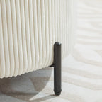 Fauteuil d'appoint pivotant rembourré 42,3 W avec 4 oreillers et pouf de rangement demi-lune