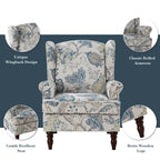 Fauteuil d'appoint traditionnel Epimethis en tissu avec pieds tournés, lot de 2 par HULALA HOME