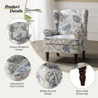 Fauteuil d'appoint traditionnel Epimethis en tissu avec pieds tournés, lot de 2 par HULALA HOME