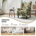 Fauteuil d'appoint traditionnel Epimethis en tissu avec pieds tournés, lot de 2 par HULALA HOME