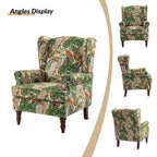 Fauteuil d'appoint traditionnel Epimethis en tissu avec pieds tournés, lot de 2 par HULALA HOME