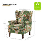 Fauteuil d'appoint traditionnel Epimethis en tissu avec pieds tournés, lot de 2 par HULALA HOME