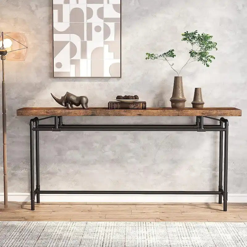 Console, table d'entrée longue et étroite de 180 cm pour salon - 30P x 180L x 90H cm