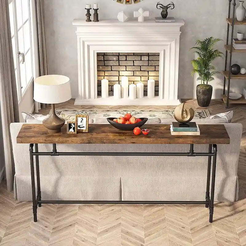 Console, table d'entrée longue et étroite de 180 cm pour salon - 30P x 180L x 90H cm