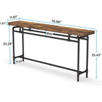 Console, table d'entrée longue et étroite de 180 cm pour salon - 30P x 180L x 90H cm