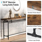 Console, table d'entrée longue et étroite de 180 cm pour salon - 30P x 180L x 90H cm