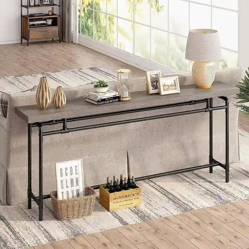Console, table d'entrée longue et étroite de 180 cm pour salon - 30P x 180L x 90H cm