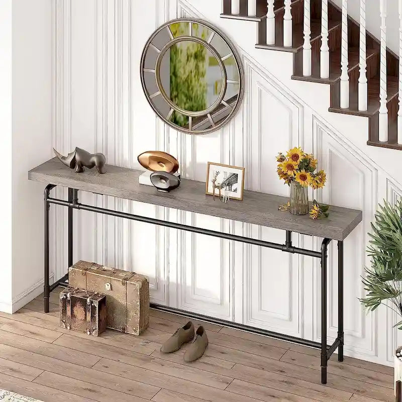 Console, table d'entrée longue et étroite de 180 cm pour salon - 30P x 180L x 90H cm
