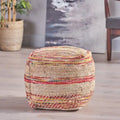 Pouf en tissu bohème fait à la main Caiman de Christopher Knight Home