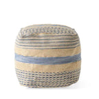 Pouf en tissu bohème fait à la main Caiman de Christopher Knight Home