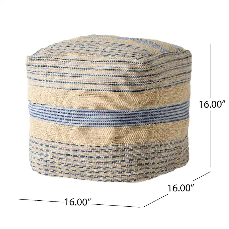 Pouf en tissu bohème fait à la main Caiman de Christopher Knight Home