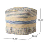 Pouf en tissu bohème fait à la main Caiman de Christopher Knight Home