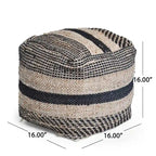 Pouf en tissu bohème fait à la main Caiman de Christopher Knight Home