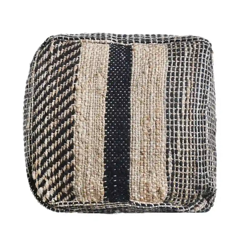 Pouf en tissu bohème fait à la main Caiman de Christopher Knight Home