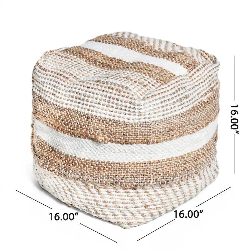 Pouf en tissu bohème fait à la main Caiman de Christopher Knight Home