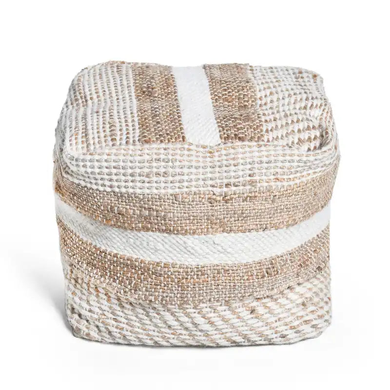 Pouf en tissu bohème fait à la main Caiman de Christopher Knight Home