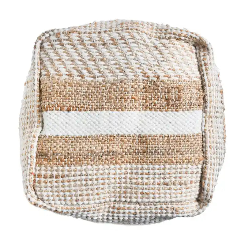 Pouf en tissu bohème fait à la main Caiman de Christopher Knight Home